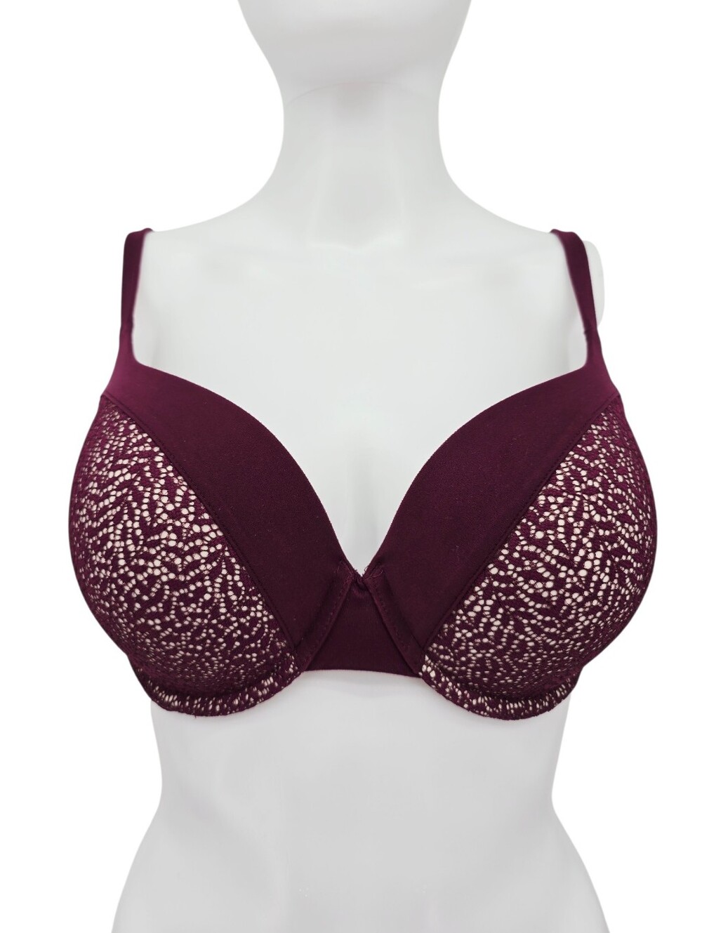 Victoria's Secret Perfect Shape Lace Bra Wine 32DDD